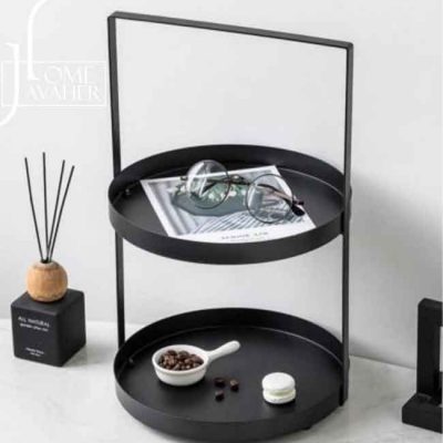 استند فلزی گرد دو طبقه